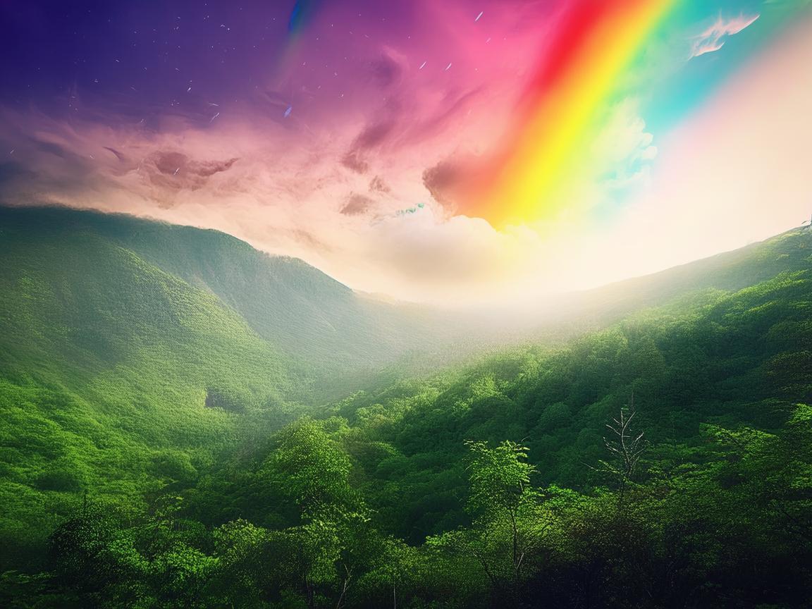 登上山顶出现彩虹究竟是哪首歌？